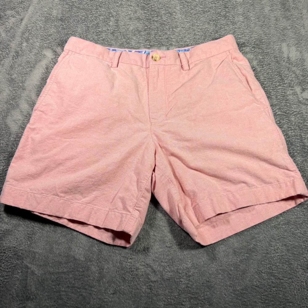 Southern Tide Mens W32 Pink Skipjack Chino Shorts 6 Inch Inseam Cotton Salmon
